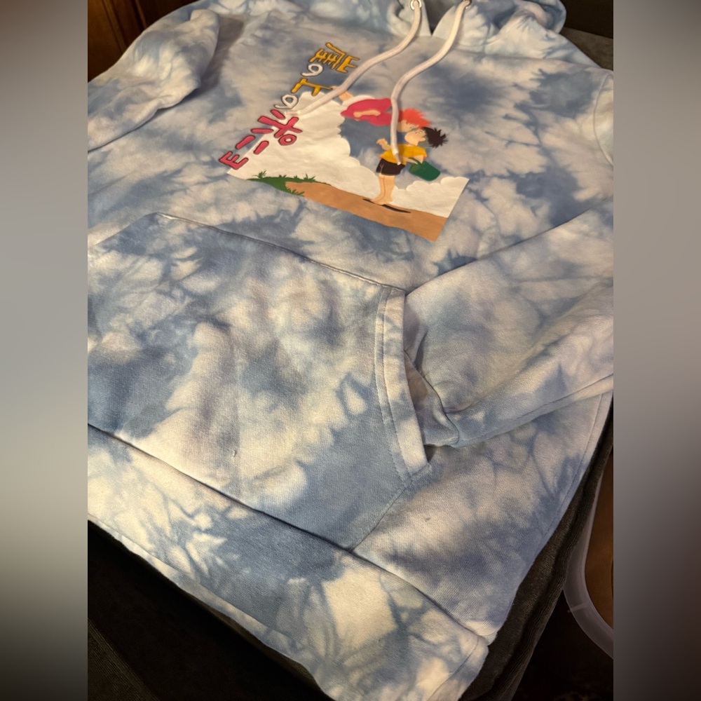 Her Universe Blue Tie-Dye Hoodie Ponyo Studio Ghibli - Picture 2 of 8